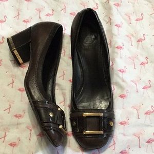 Tory Burch patent and leather pumps